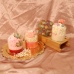C&H Cute Candy Ice Cream Shape Cup Candle Transparent Glass Candle Holder Home Atmosphere Decoration Candle Jar