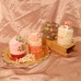 C&H Cute Candy Ice Cream Shape Cup Candle Transparent Glass Candle Holder Home Atmosphere Decoration Candle Jar