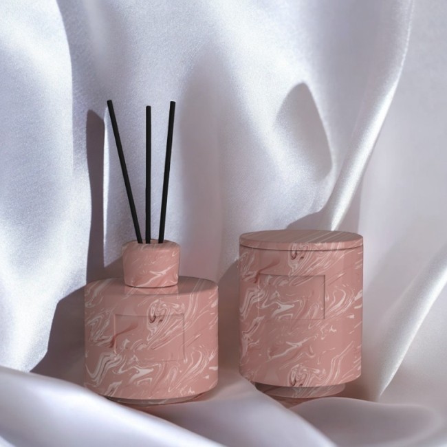 Custom Luxury Custom Logo Ceramic Jar Natural Plant Oil Pure Candle Soy Wax Scented Candle and Reed DIffuser With Gift Box