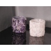 C&H Custom Logo Unique Design Custom Pink Crystal-Decorated Candle Cup Double Layer Empty Candle Vessels