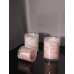 C&H Custom Logo Unique Design Custom Pink Crystal-Decorated Candle Cup Double Layer Empty Candle Vessels