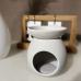 C&H Wholesale Round Shape Ceramic Oil Burner Wax Melt Burners With 3 Holes for Home Decoration