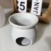 C&H Wholesale Round Shape Ceramic Oil Burner Wax Melt Burners With 3 Holes for Home Decoration