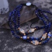 C&H Bohemian Style Braided Hand Rope Blue Crystal Beaded Bracelet Vintage Evil Eye Butterfly Bracelet
