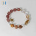 C&H Round Crystal Beaded Bracelet Copper Beads Star Pendant Bracelets