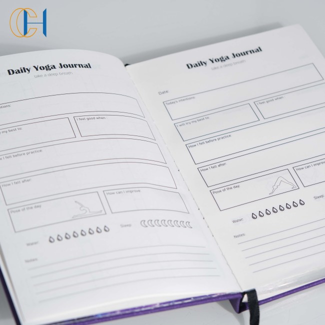 C&H Wholesale Linen A5 PU Leather Cover Manifest Journal Gift Set Custom Hardcover Self Care Custom Notebook Printing