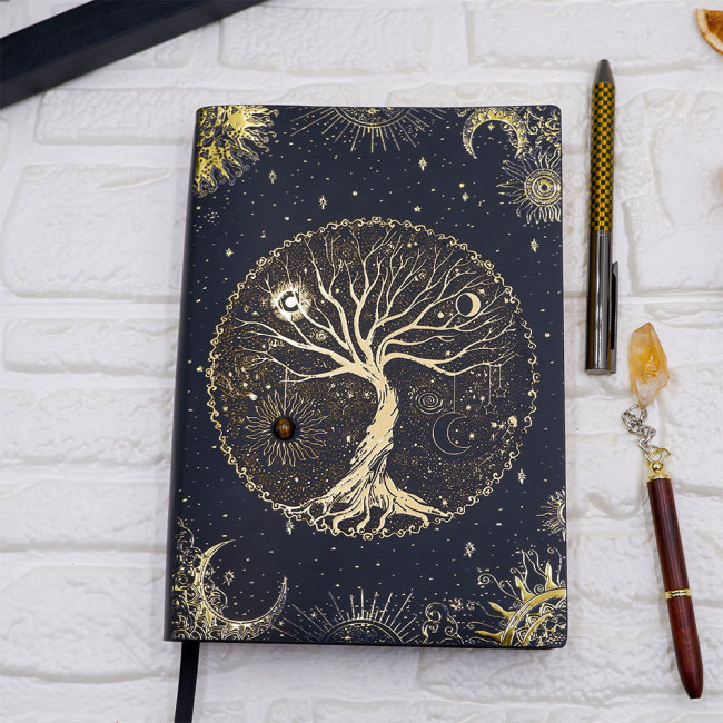 C&H Wholesale Linen A5 PU Leather Cover Manifest Journal Gift Set Custom Hardcover Self Care Custom Notebook Printing