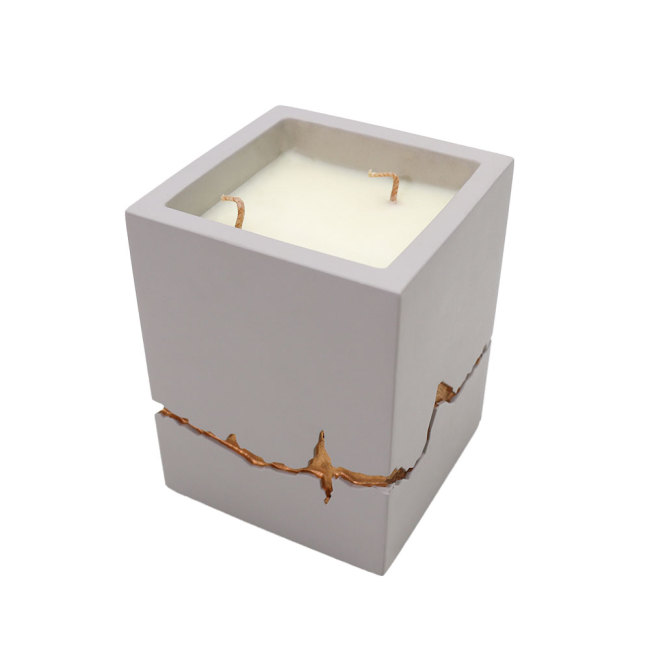 C&H Home Decoration Ceramic Bougies Kerzen Custom Floral Scent Vegan Oils Beeswax Material Floral Scented Candle Holder