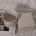 C&H Fashion Large Capacity Candle Jar White Cement Candle Container Diy Logo Home Deco Gift