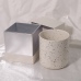 C&H Fashion Large Capacity Candle Jar White Cement Candle Container Diy Logo Home Deco Gift
