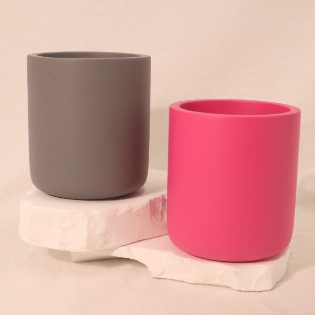 C&H Fashion Large Capacity Candle Jar White Cement Candle Container Diy Logo Home Deco Gift