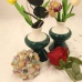 C&H Luxury Handmade Green White Ceramic Reed Diffuser for Modern Home Decor Spa Ambiance Private Label