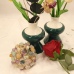 C&H Luxury Handmade Green White Ceramic Reed Diffuser for Modern Home Decor Spa Ambiance Private Label