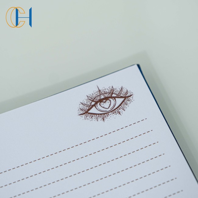 C&H Customized Logo Hamsa Hand Printed Cover Journal | Lapis Lazuli Embedded Notebook Esoteric Spiritual Writing Companion