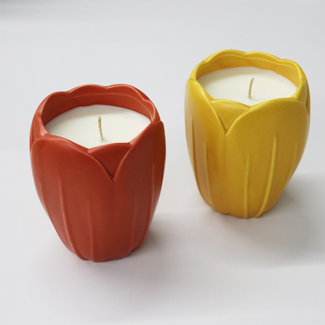 C&H Wholesale Flower Style High Quality Luxury Ceramic Candle Fragrance Oil for Home Decor Customized Logo in Bulk