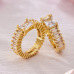 C&H Customized Design Stainless Steel Zircon Ring crystal Cubic Zircon Adjustable Ring