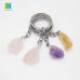 C&H New Arrival Design Crystal Stone Keychain Natural Stone Tassel Keychain for Bag