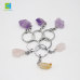 C&H New Arrival Design Crystal Stone Keychain Natural Stone Tassel Keychain for Bag