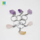 C&H New Arrival Design Crystal Stone Keychain Natural Stone Tassel Keychain for Bag