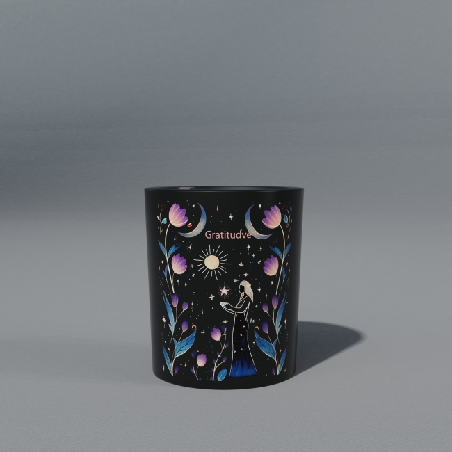 C&H Mystical Evil Eye Scented Candle Artistic Black Jar Aromatherapy Candle Container for Home Decoration