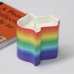 C&H Creative Tabletop Decor Candle Container Matte Unique Rainbow Color Fatima Hand Shape Candle