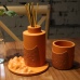 C&H High Quality Customized Logo Design Embossed Desert Building Empty Cement Candle Jar Set