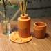 C&H High Quality Customized Logo Design Embossed Desert Building Empty Cement Candle Jar Set