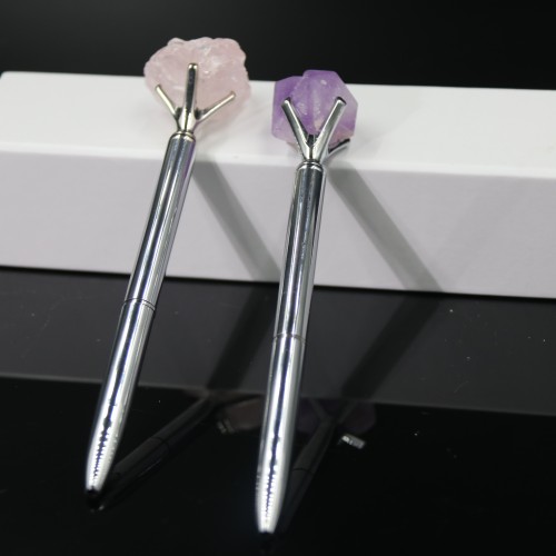 C&H Pink Crystal Metal Ballpoint Pen Touch Customized Logo Brand Diamond Crystal Pen