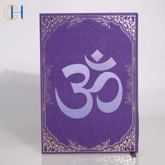 C&H Leather Cover Chakra Yoga Notebook Symbol Meditating Silhouette Cover Journal Spiritual Wellness Writing