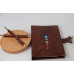 C&H High Level 7 Chakra Crystal Leather Journal B5-Handcrafted Gemstones Mandala Embossed Symbol Spiritual Meditation Notebook