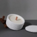 C&H Custom Size  Air Rough Surface Cement Vessel Hand Poured Wooden Wick Scented Concrete Candles With Lid