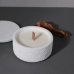 C&H Custom Size  Air Rough Surface Cement Vessel Hand Poured Wooden Wick Scented Concrete Candles With Lid
