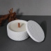 C&H Custom Size  Air Rough Surface Cement Vessel Hand Poured Wooden Wick Scented Concrete Candles With Lid