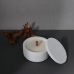 C&H Custom Size  Air Rough Surface Cement Vessel Hand Poured Wooden Wick Scented Concrete Candles With Lid