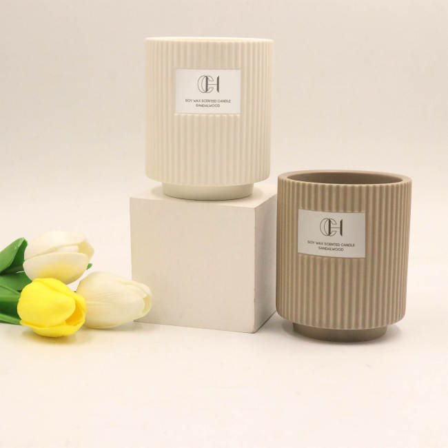 C&H 2025 Custom Home Holiday Decorative Ceramic Scented Candles Jars Christmas