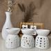C&H New Design Aromatherapy Tarts Holder Ceramic Hollow Out Essential Fragrance Aroma Incense Ceramic Oil Burner