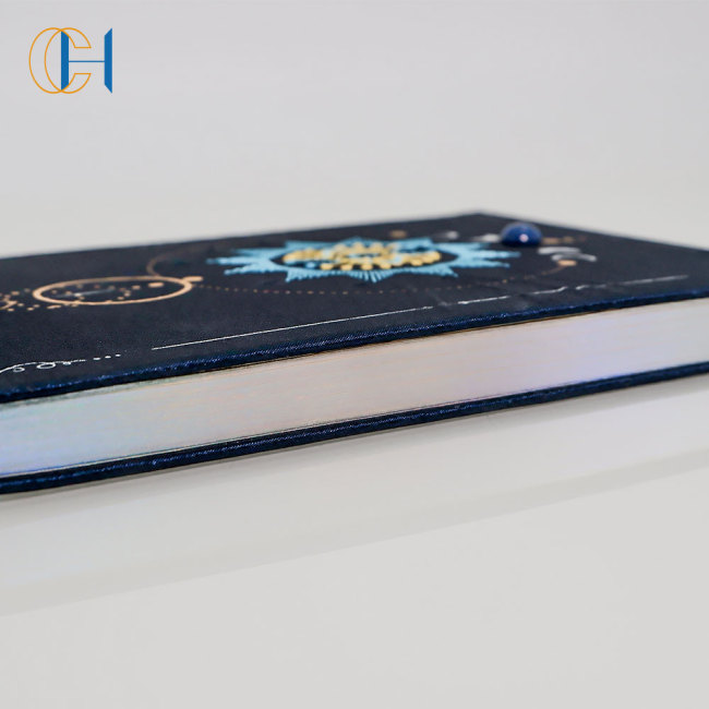 C&H Customized Embroidery Evil Eye A5 Self-care Plain Paper Leather Customize Hardcover Softcover Journals