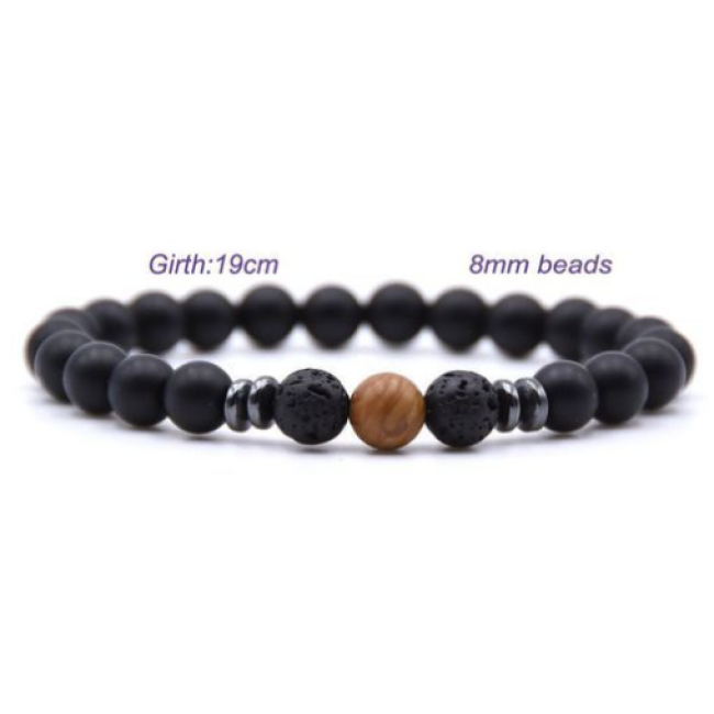 C&H Customized Design Handmade String Natural Stone Beaded Bracelet Elastic Beads Crystal Stone Bracelet