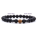 C&H Customized Design Handmade String Natural Stone Beaded Bracelet Elastic Beads Crystal Stone Bracelet