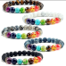 C&H Customized Design Handmade String Natural Stone Beaded Bracelet Elastic Beads Crystal Stone Bracelet