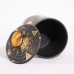 C&H Mystery Design Home Decor 12 Zodiac Candle Vessel Empty Black Star Coin Ceramic Candle Jar with Lid for Gift
