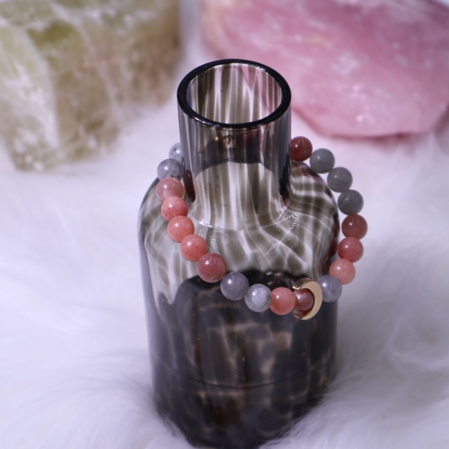 C&H Handmade Elastic String Tiger Eye Stone Evil Eye Charm Bracelet Natural Stone Crystal Life of Tree Charm Bracelet