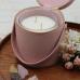 C&H Home Decoration Round Glass Bottle Candle Customized Logo Soy Wax Candle Jar for Gift