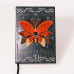 C&H Customized Logo Butterfly Crystal Infused Leather Journal Spirit Healing Diary Self Care Organizer for Yoga Lovers