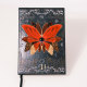 C&H Customized Logo Butterfly Crystal Infused Leather Journal Spirit Healing Diary Self Care Organizer for Yoga Lovers