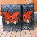 C&H Customized Logo Butterfly Crystal Infused Leather Journal Spirit Healing Diary Self Care Organizer for Yoga Lovers