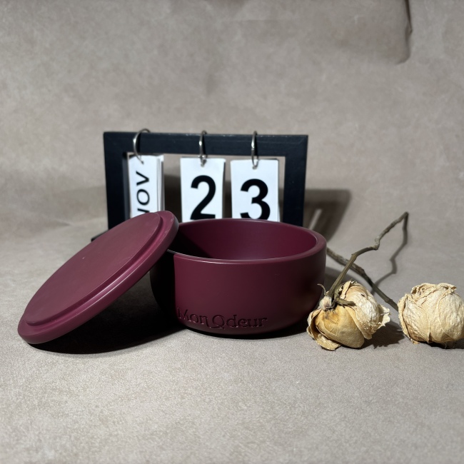 C&H Customized Logo 12OZ Big Capacity Candle Jar Debossed Logo Home Perfume Fragrance Candle Container for Home Deco