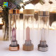C&H Customized Infuser Water Bottle Glass Drinking Bottle with Healing Crystals Stainless Steel Bamboo Lid Glass Water Bottle
