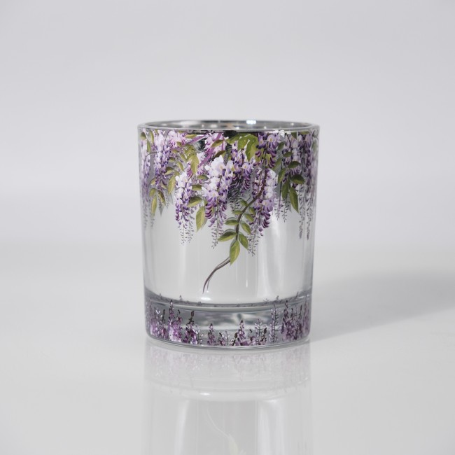 C&H Crystal Soy Wax Round Air Freshening Scented Candle Long Lasting Fresh Air with Wooden Wick Essential Oil