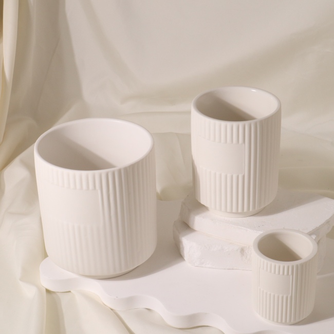 C&H Aroma Set Custom Label 300g Capacity Ceramic Candle Jar and Reed Diffuser Jar Set Home Deco